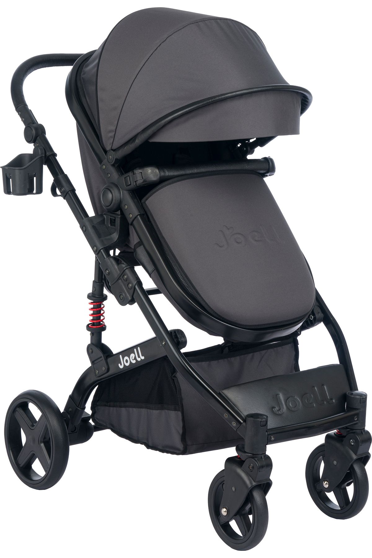 Детская коляска Joell Truva 1713 Travel System, черная дымчатая Truva JL-1712SF