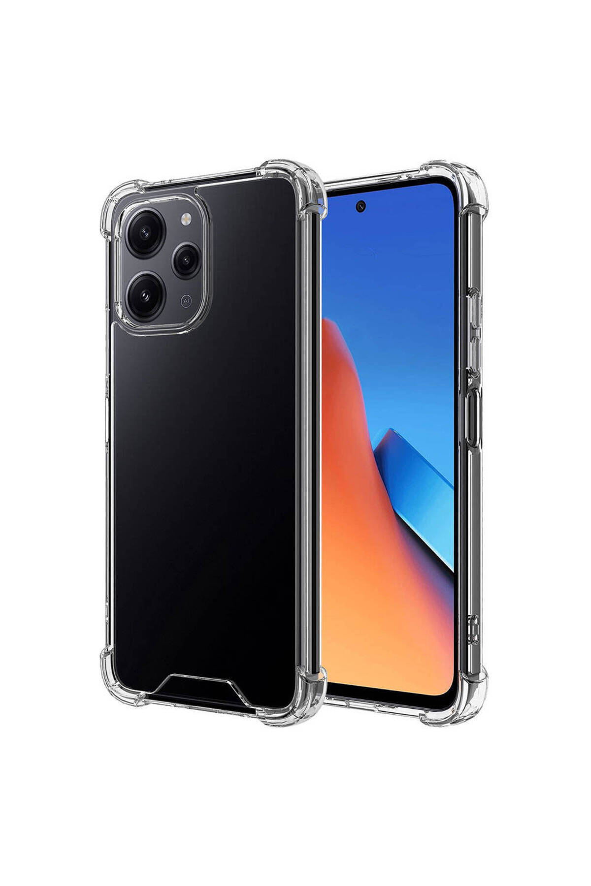 Xiaomi Redmi 12 Kapak Şeffaf Airbag Antishock Köşe Korumalı Silikon Kılıf