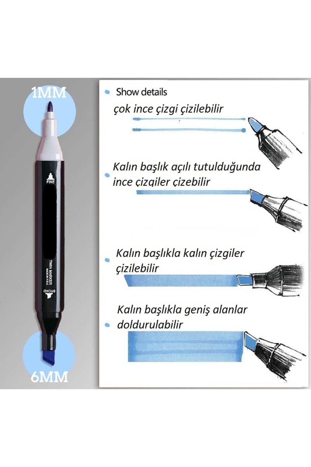 Dodocool-Touch Marker Art Double Tip 120 Piece Pen Set Premium Painting Pen with Bag 5