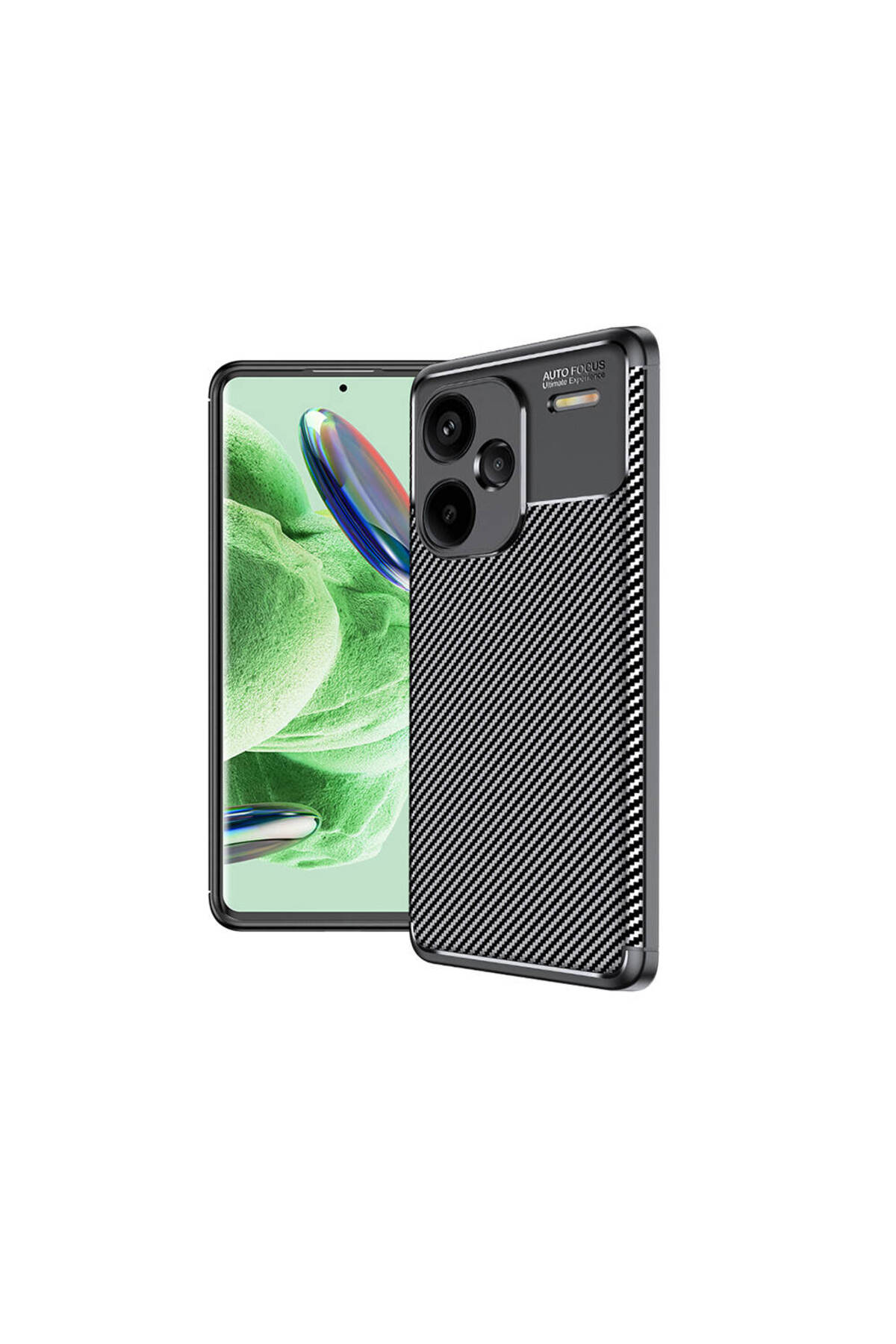 Xiaomi Redmi Note 13 Pro Plus 5G Compatible Case Carbon Design Wonderful Cut Negro Cover