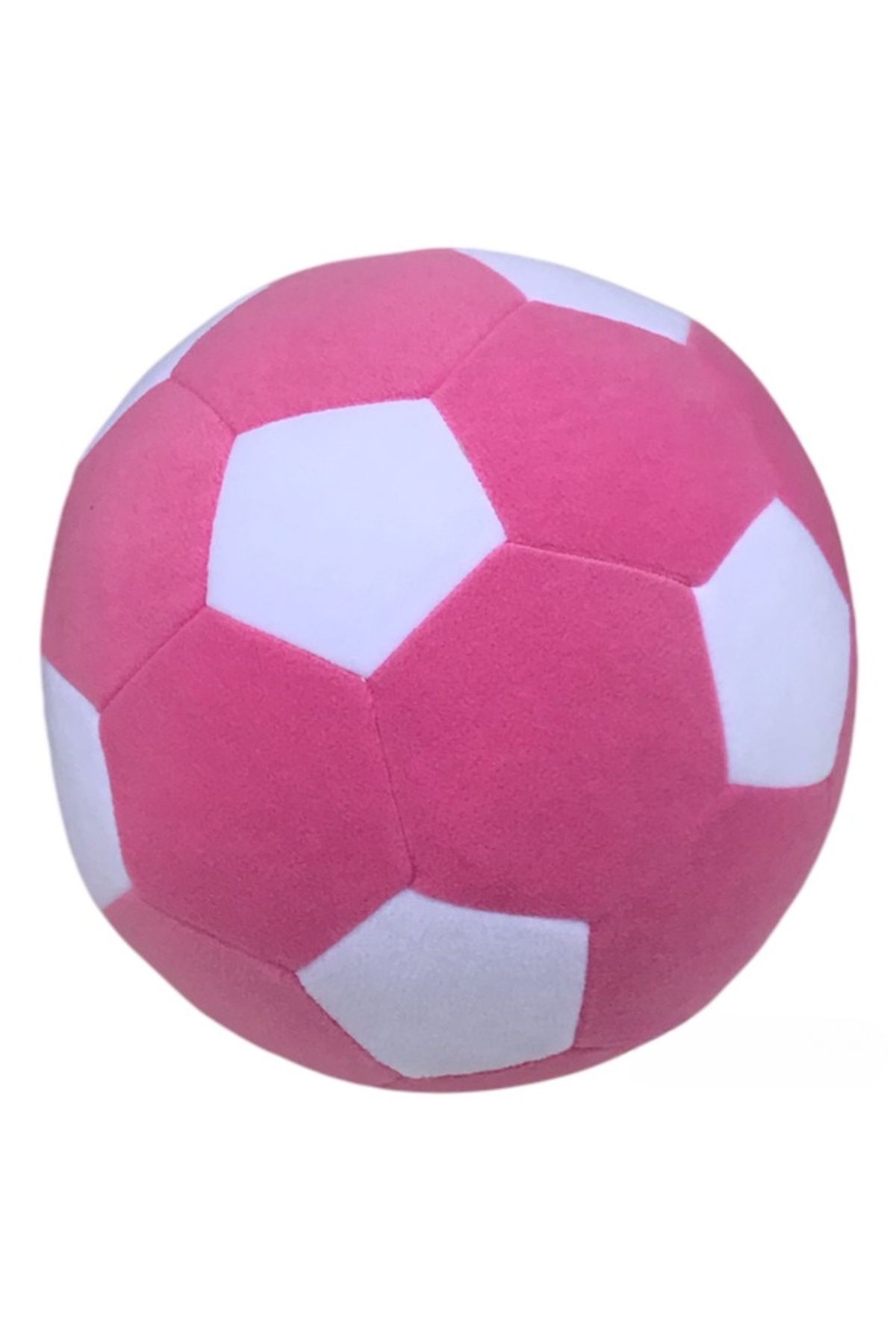 UgurToyss-Pink-White Plush Ball Soft Textured Playing at Home Normal Size Toy Plush Ball 2