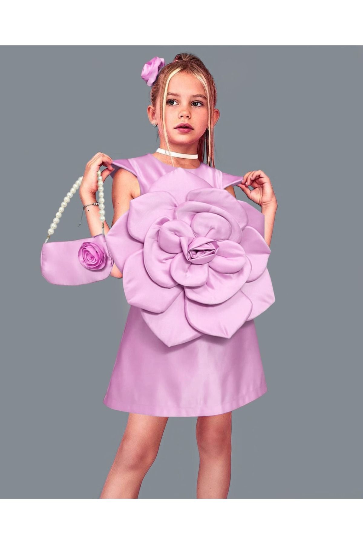 By Feyza Kids Collection GIRL SATIN EELBİS BYSTN01