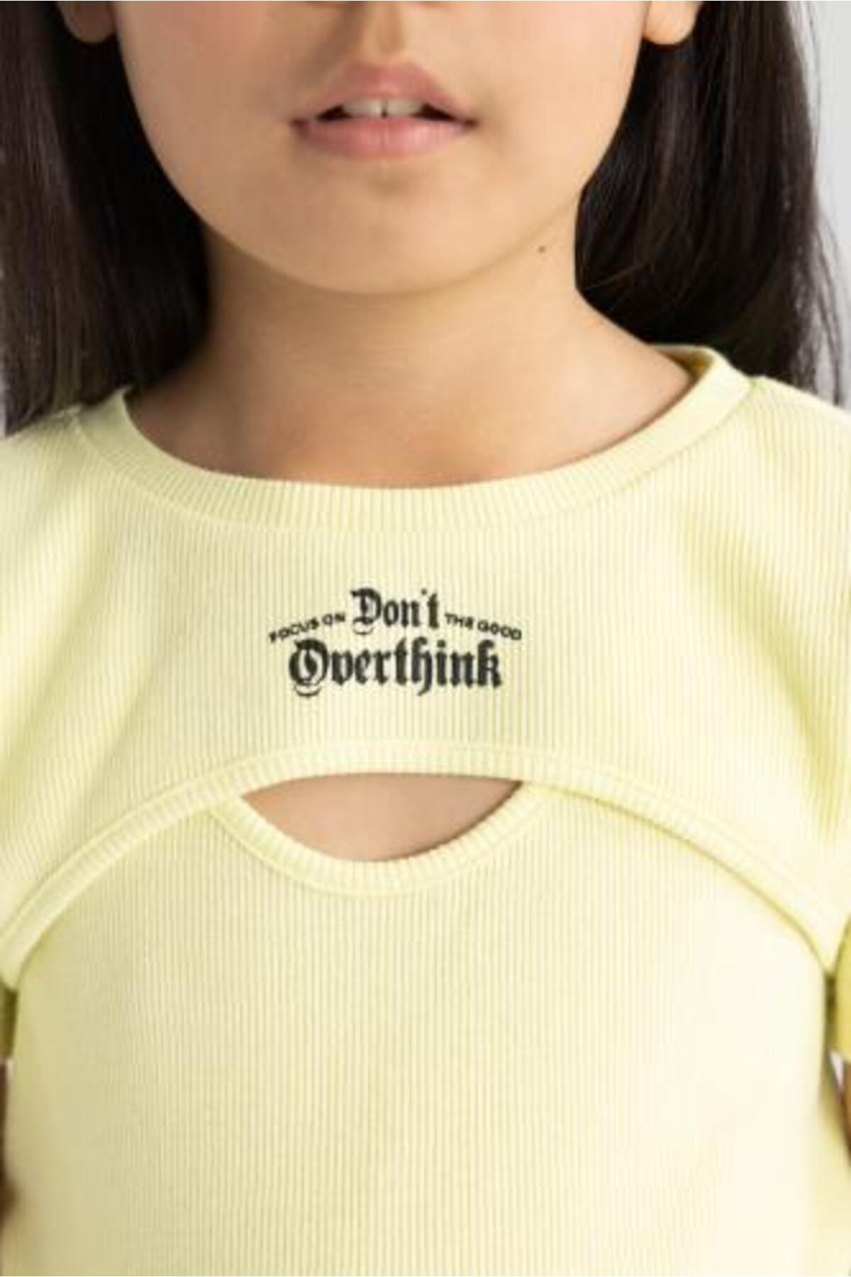 تی شرت دخترانه دفاکتو | C8603A824HS Defacto - Image 5