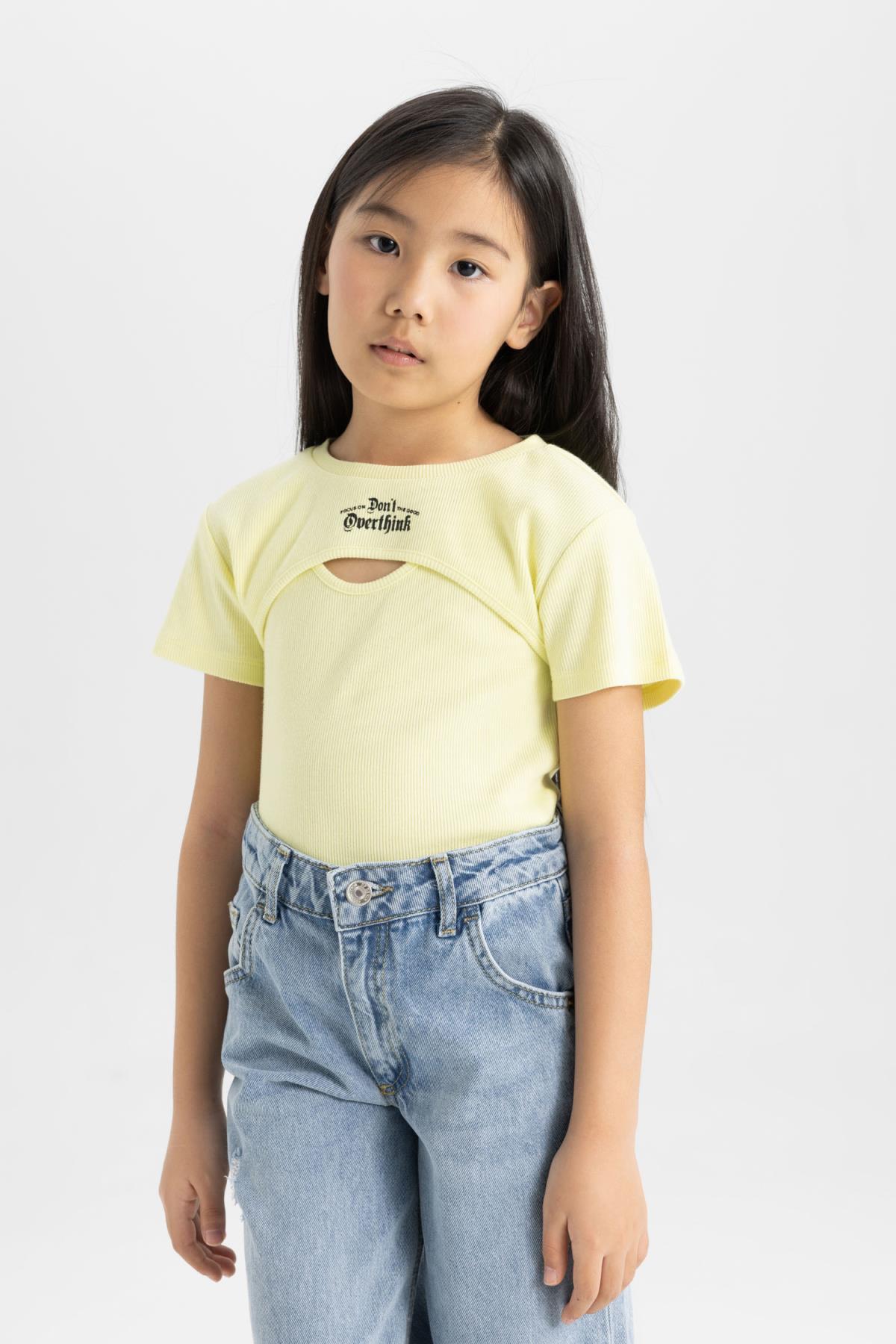 تی شرت دخترانه دفاکتو | C8603A824HS Defacto - Image 4