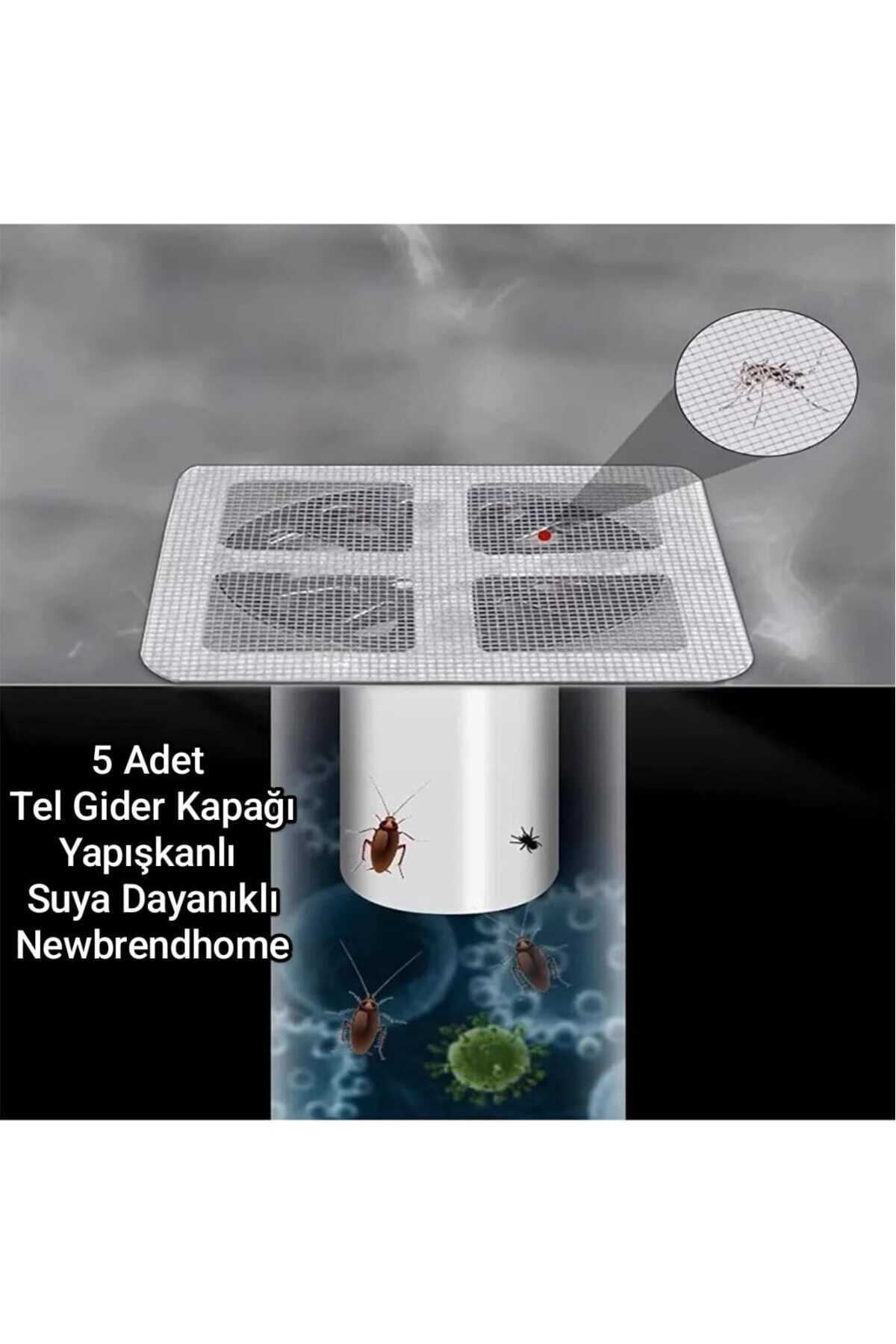 Emrah Gültekin Banyo Duş Gider Süzgeci Gider Kapağı 5 Adet Saç Küvet Drenajı Duş Tahliye Kapağı 10x10 Cm Yapışkanlı