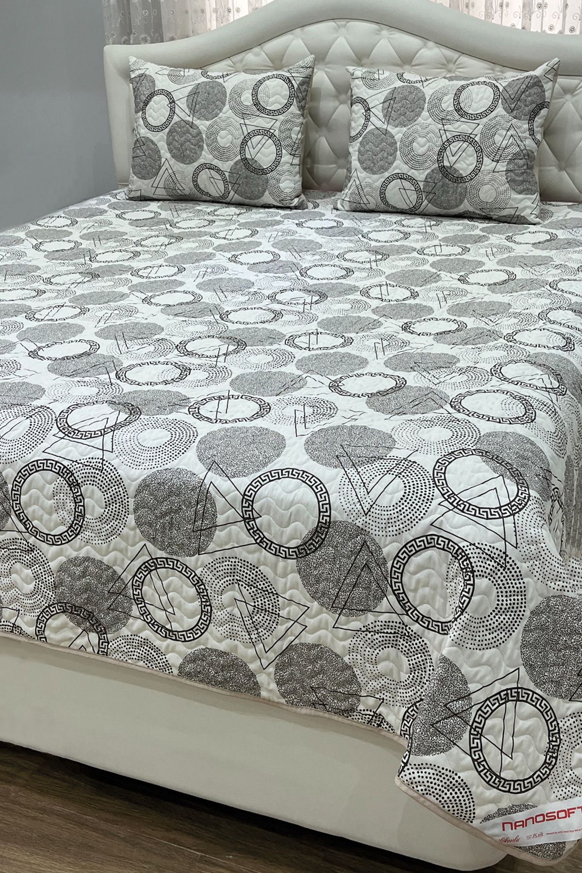 NANOSOFT-Single Bed Cover Set 160X230 cm Map Model Pillow Cover 2