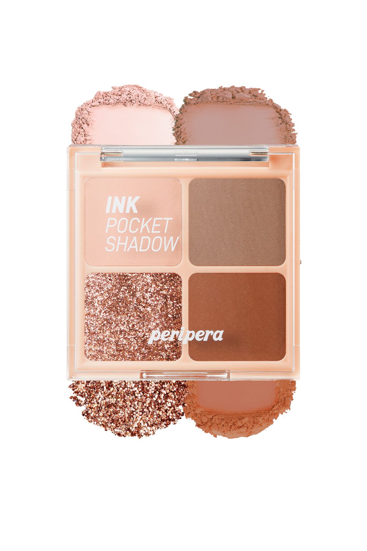 PERIPERA Палитра теней для век из 4 частей в матовых и мерцающих оттенках Peripera Ink Pocket Shadow Palette (03 Brown Filter 360) 6226