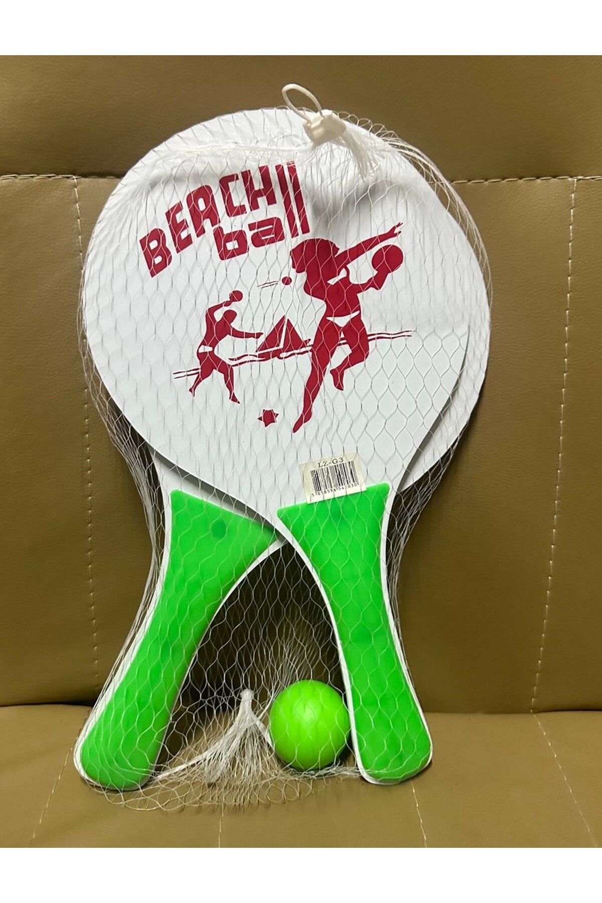 CARNIVAL LAND-Quality Ball Net Tennis Racket Set for Beach and Pool - 2 Rackets + 1 Ball 2