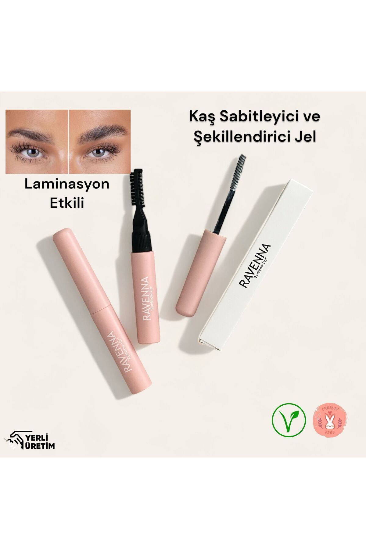 RAVENNA Kaş Sabitleyici Ve Şekillendirici,besleyici, Sabitleyici Jel,kaş Tarağı (LAMİNASYON ETKİLİ)