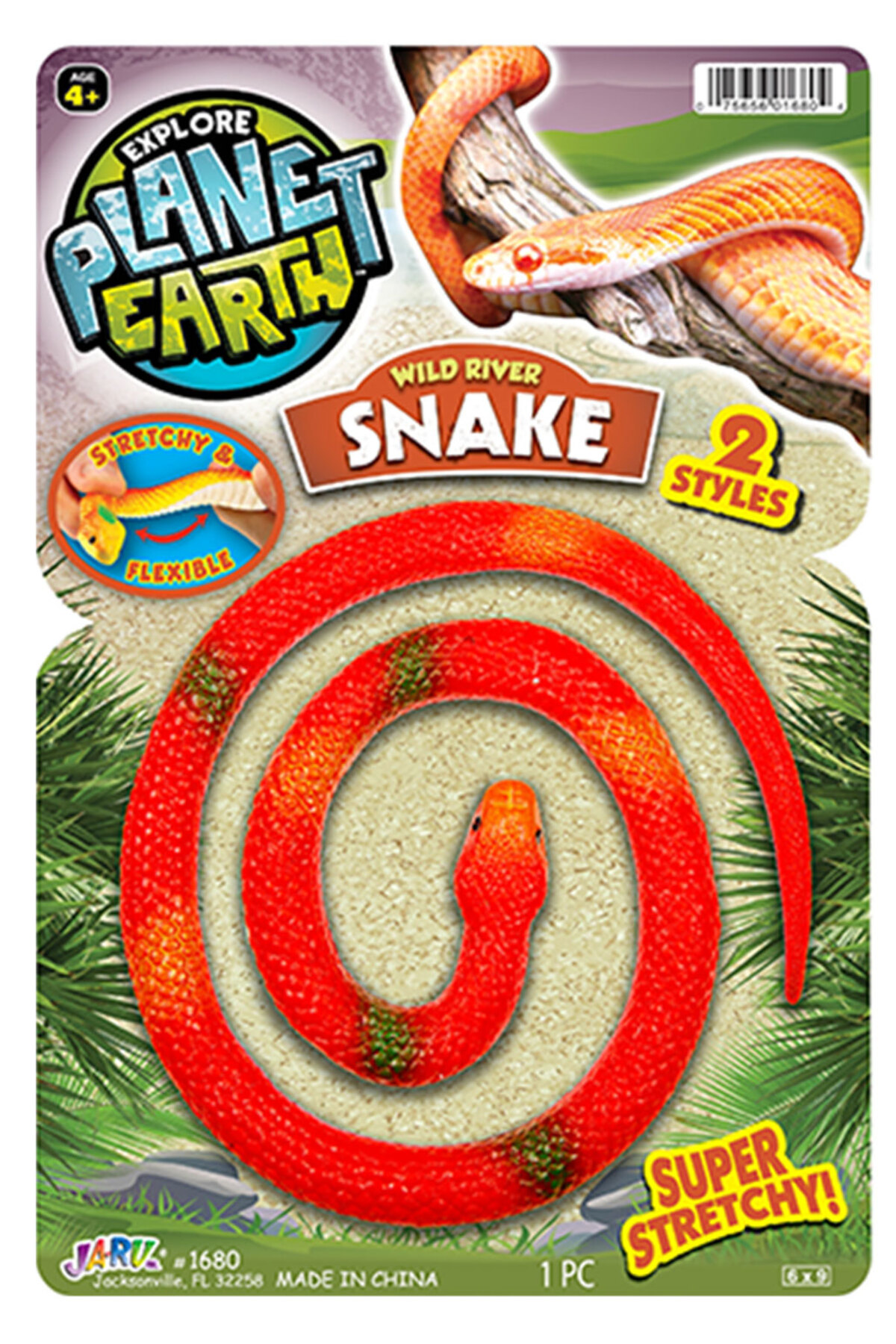 Jaru Kırmızı Renk Süper Esnek Yılan Super Stretchy Snake Planet