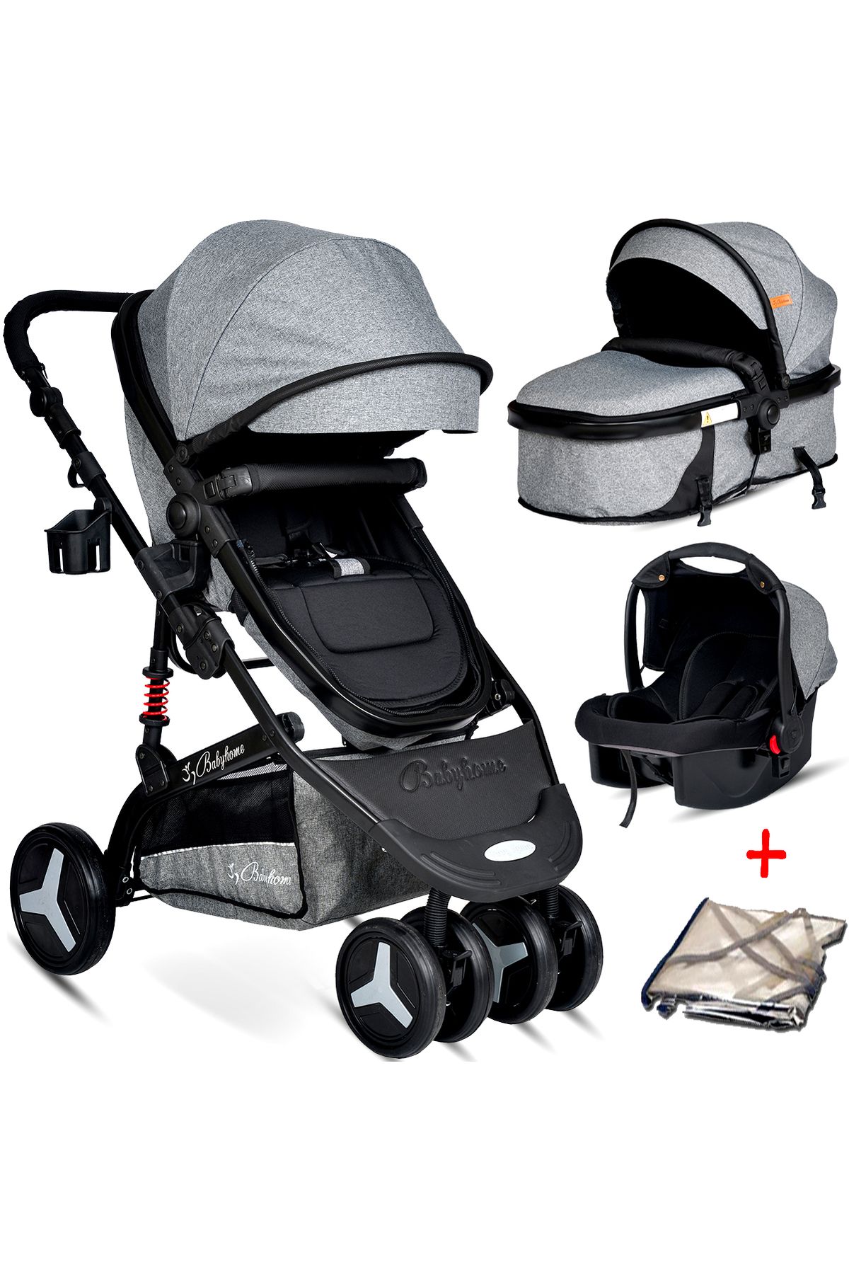 Детская коляска Baby Home Paris с амортизатором Travel Travel System 000007.000052_945