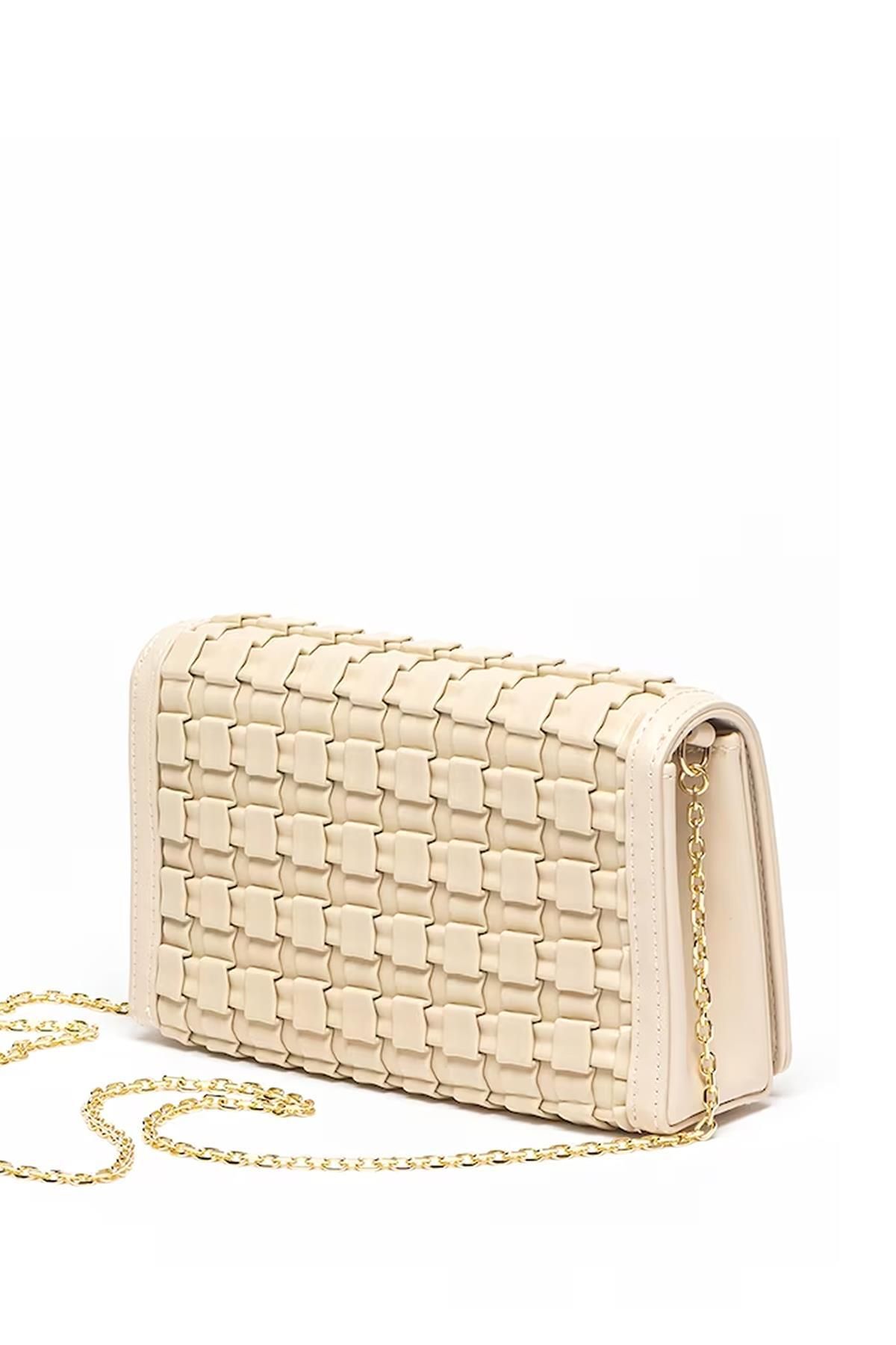کیف شانه ای کرمی زنانه JC4145PP اورجینال Moschino Love Moschino