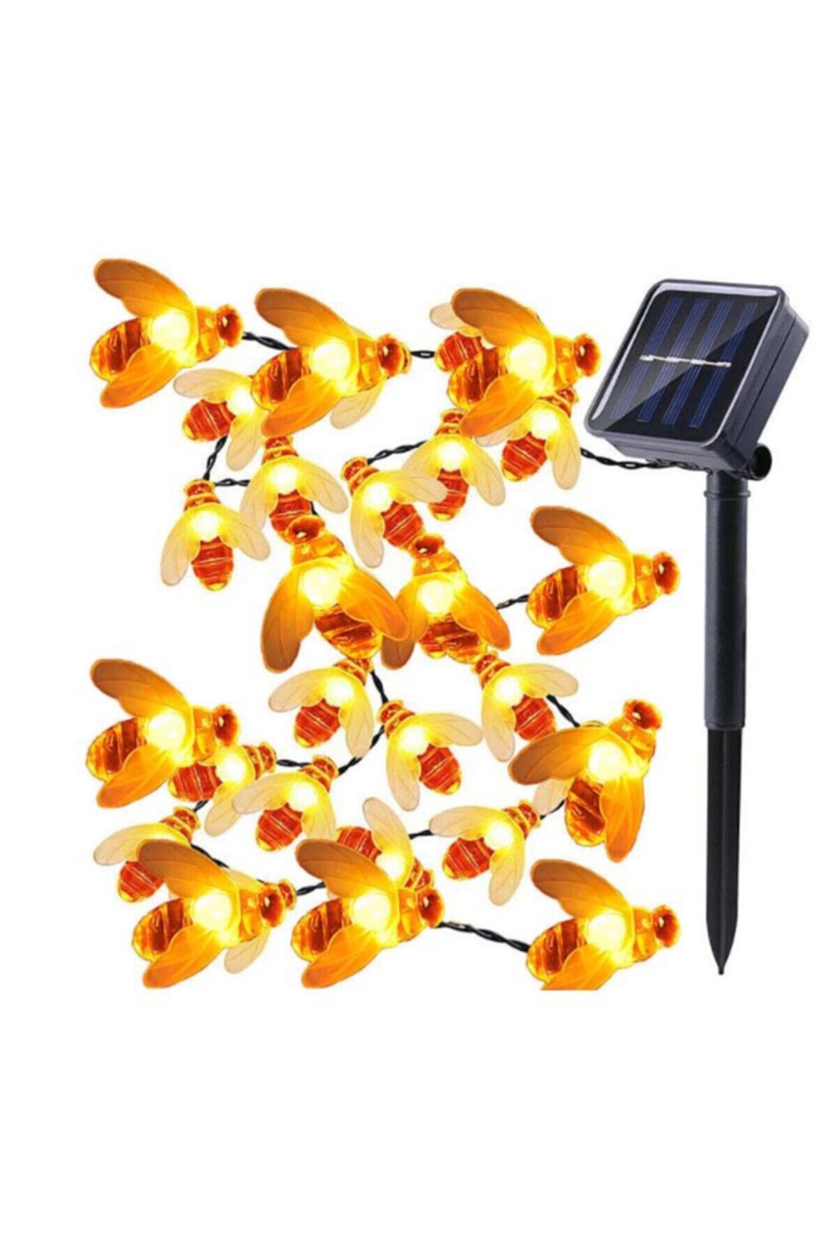 SİDESA Güneş Enerjili Solar Arı Led Işık Zinciri Bahçe Aydınlatma 5 Metre 30 Ledli
