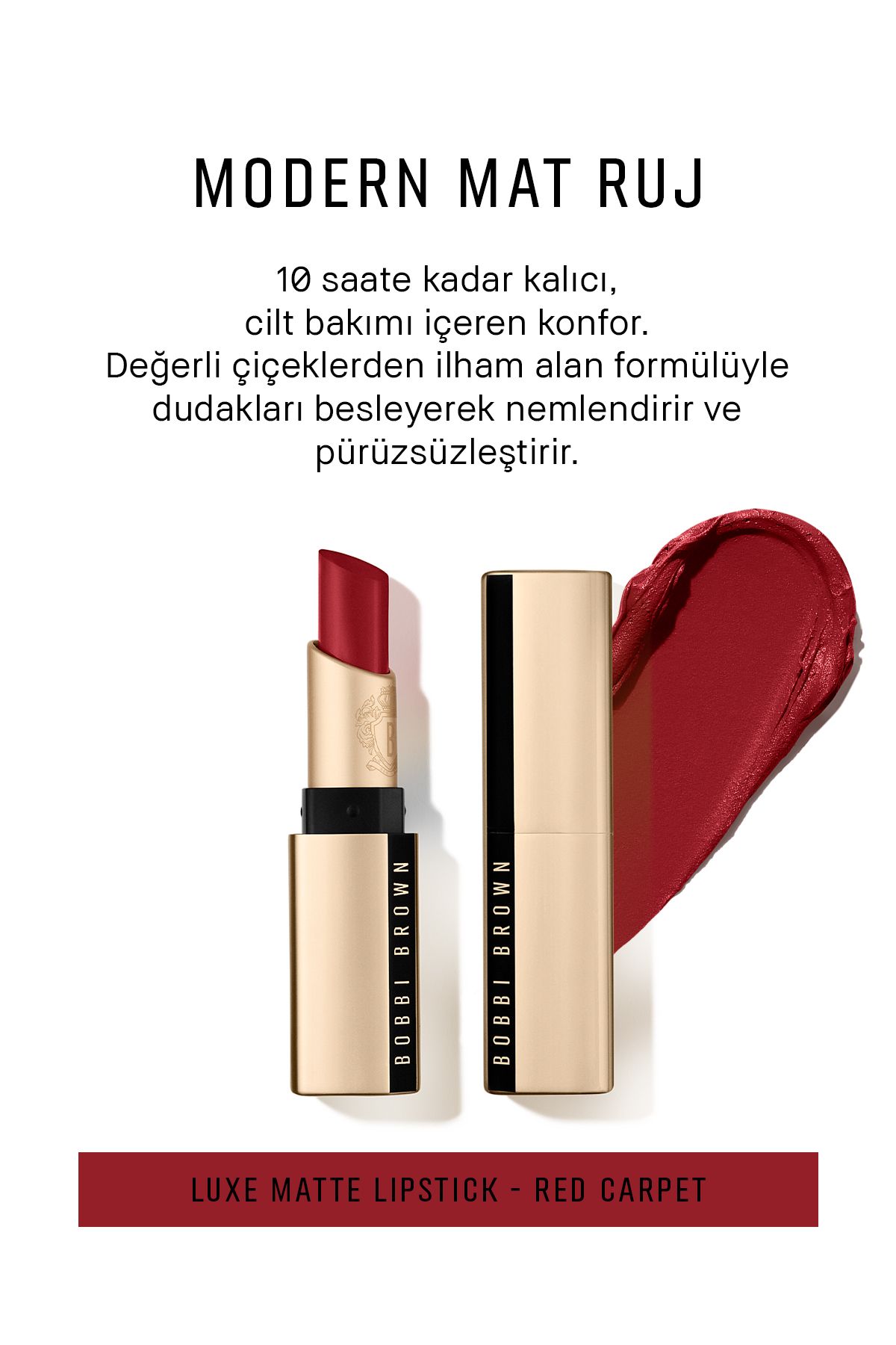 Bobbi Brown 10 Saat Kalıcı Kremsi Luxe Mat Ruj - Red Carpet 716170329659 10253RUJ53462454