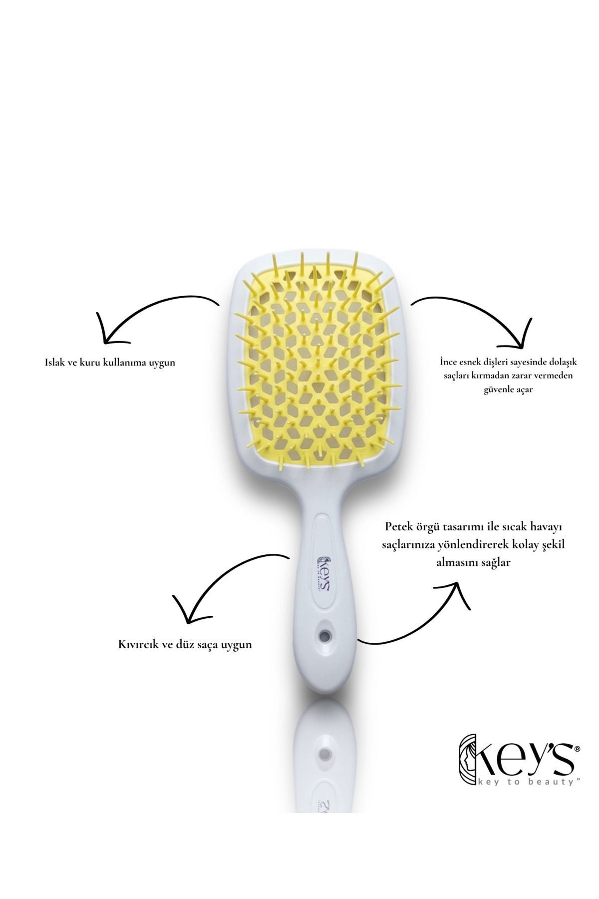 برس مو مربع مجیک با قابلیت تهویه Keys to beauty