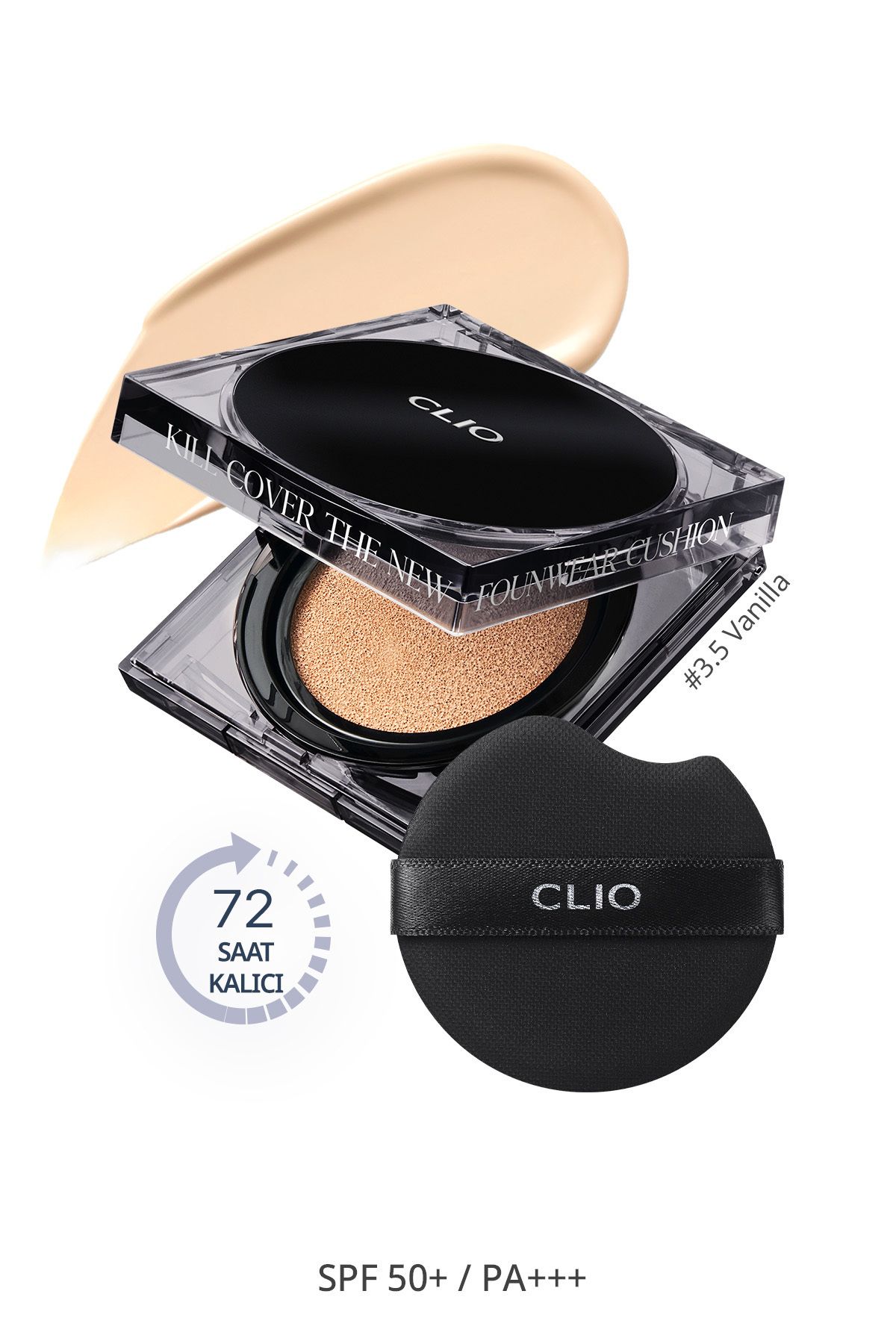 CLIO Подушка для перманентного консилера Clio Kill Cover The New Founwear Pillow + Refill (3,5 Vanilla) SPF50+PA+++ 6786