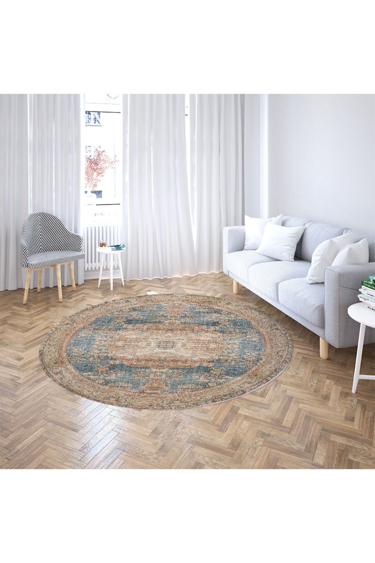 mars halı doğal tonlarında Patchwork temalı dekoratif Kilim Salon Halısı Saçaklı Yıkanabilen Halı