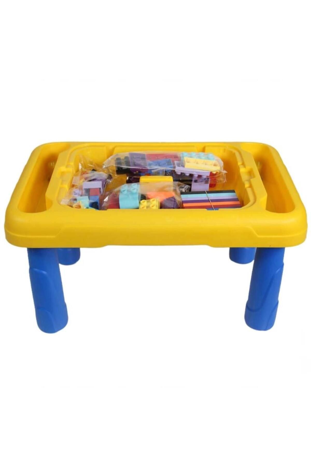 میز فعالیت خلاقانه ساختوساز با بلوکهای آموزشی و تخته نوشتن، دارای ۴ عملکرد مختلف