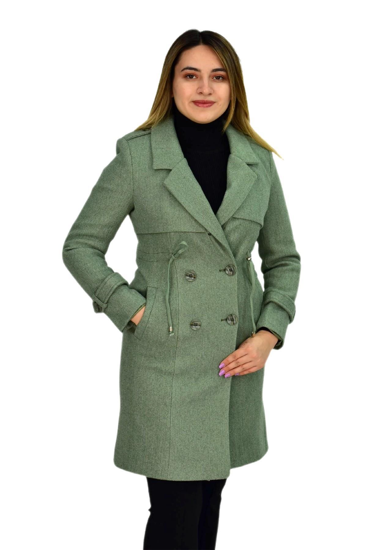 ressam Women's Stamp Coat K3018 BGL-ST03285- Trendyol