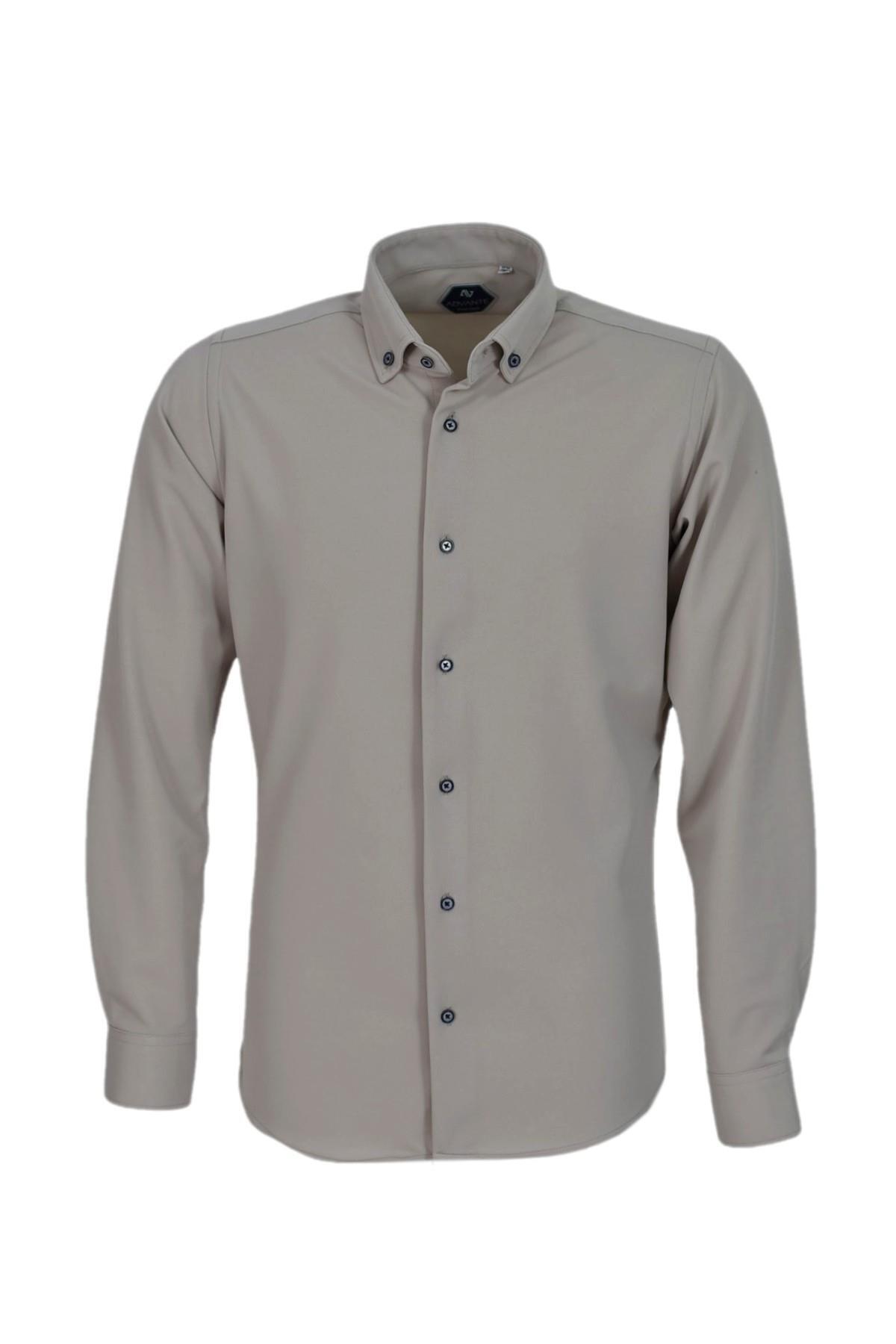 ADVANTE-Men's Sports Jacquard Long Sleeve Shirt BGL-ST03445 4