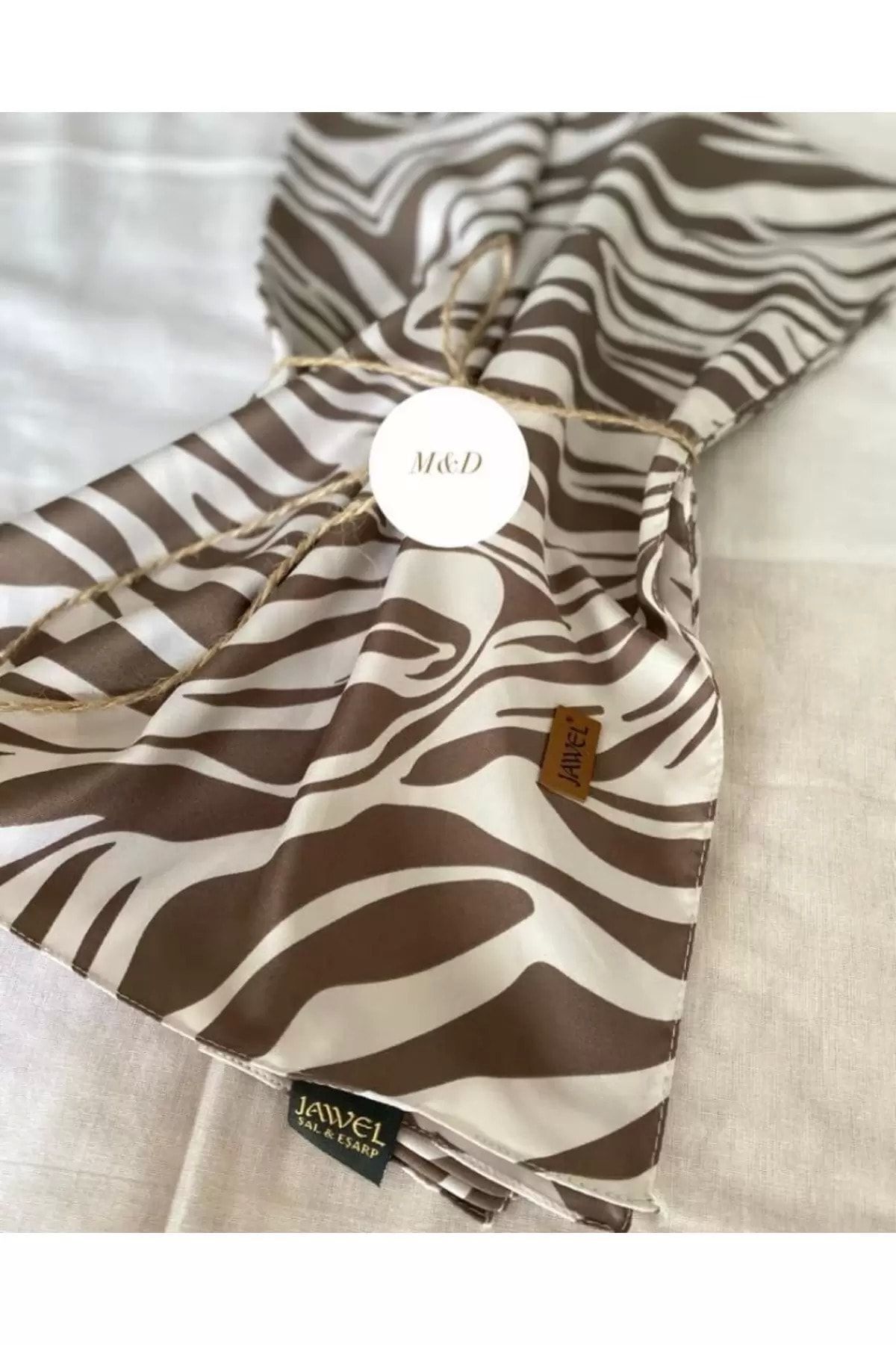 JAWEL ŞAL-Jawel Twill Zebra Shawl 2