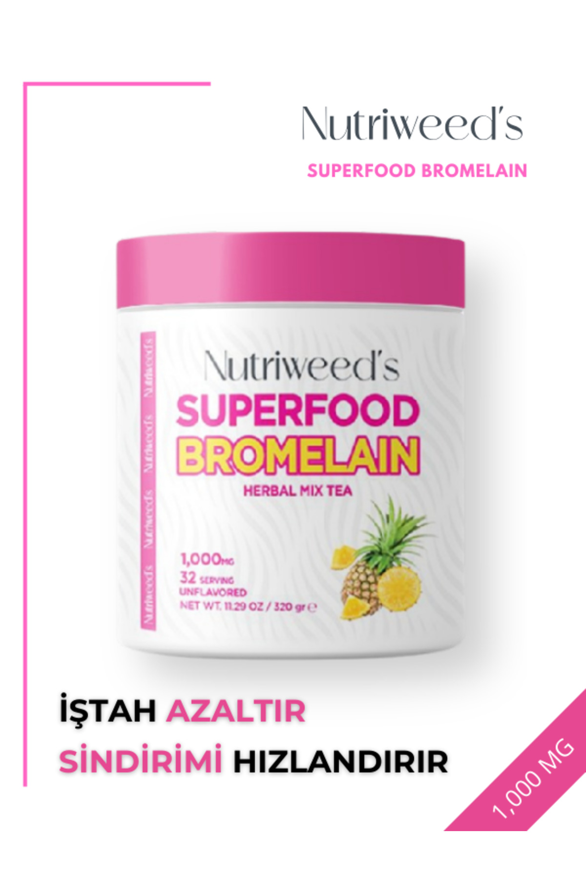 Kein Nutrition Zayıflamaya Yardımcı Bromelain Detox Ananas Superfood