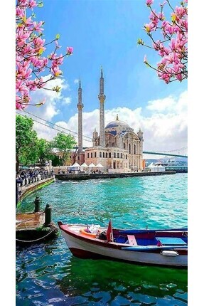 MARCEL SANAT Ortaköy Camii Tablo Elmas Mozaik 41x74cm