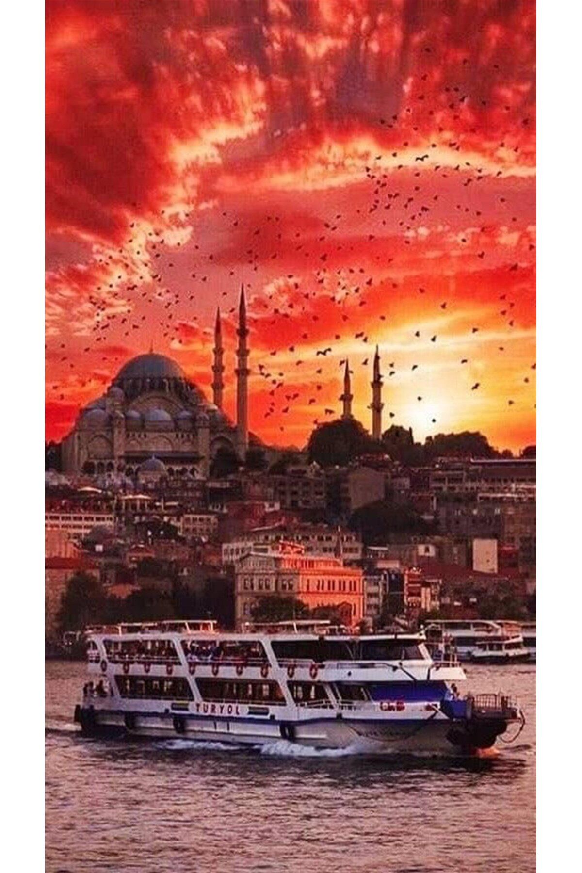 MARCEL SANAT-My Dear Istanbul Diamond Mosaic Painting 38x68 Cm 1
