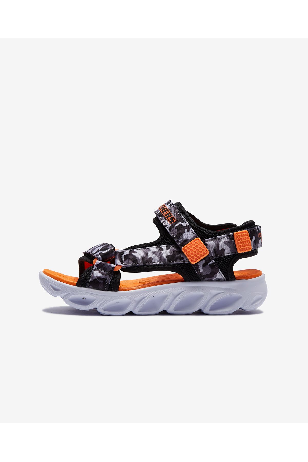 کفش اسکیچرز مشکی نارنجی صندل اورجینال پسرانه  Skechers