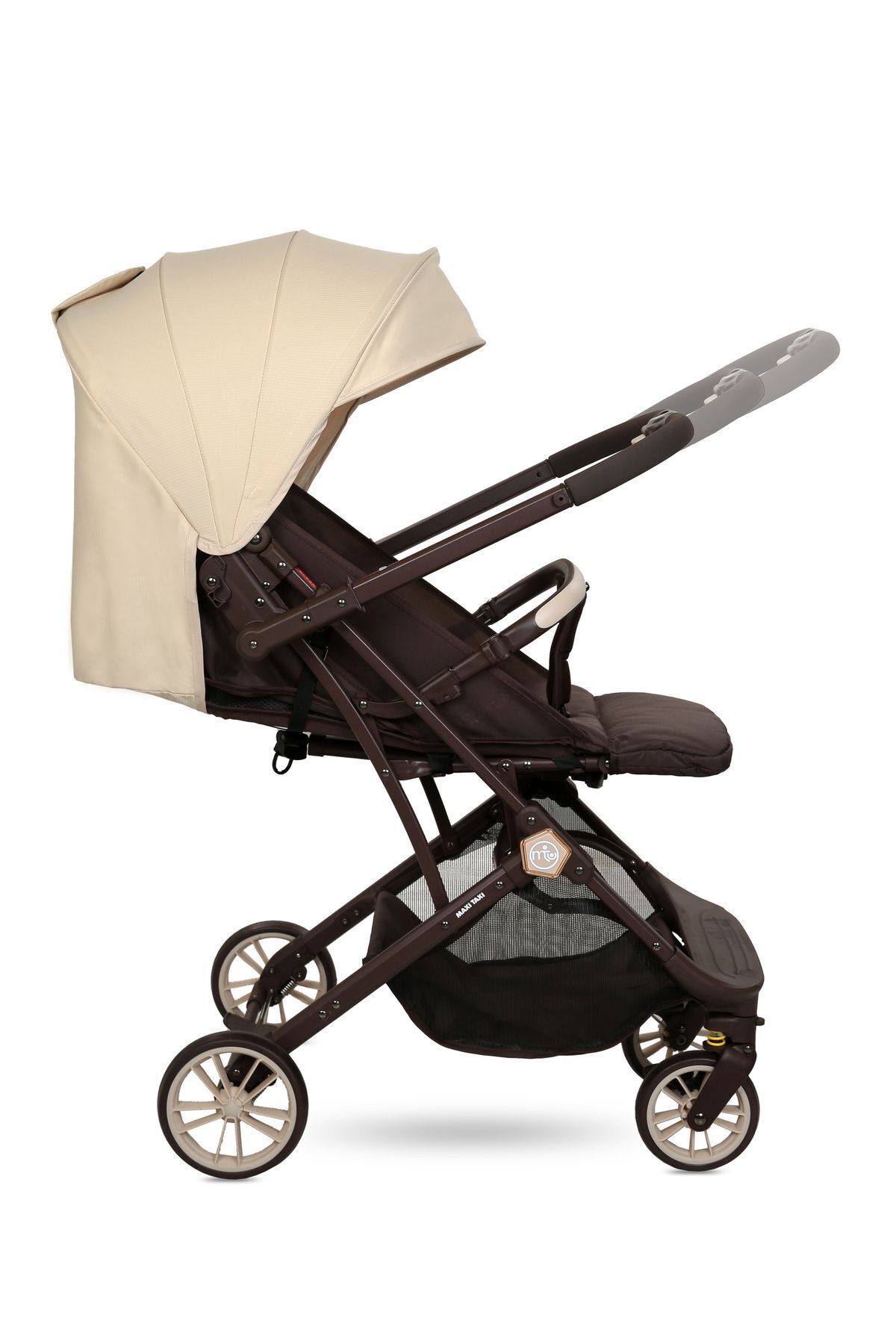 Maxi Taxi Kokpit Çift Yönlü Kabin Boy Bebek Arabası-krem Kahve fotoğrafı 7 (önizleme)