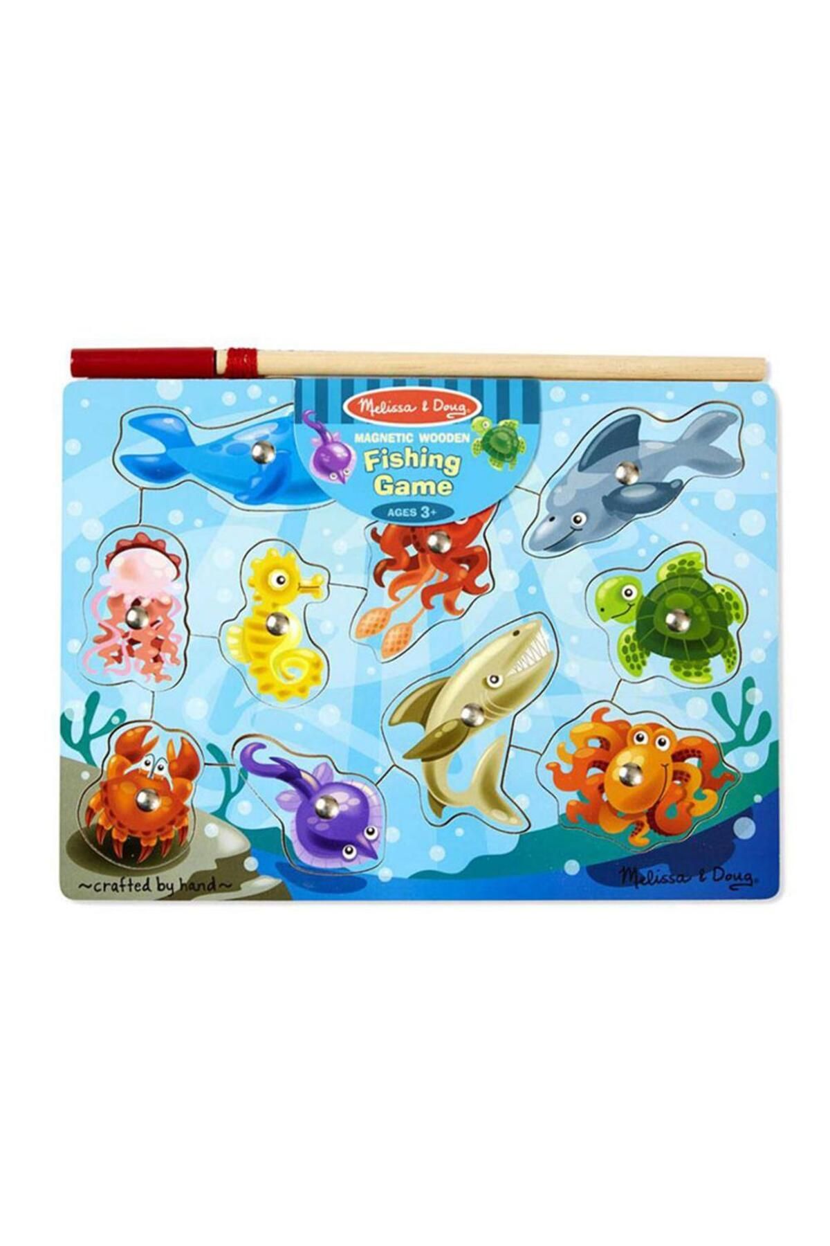 پازل ها و یاپبوزهای کودک Melissa Doug ماهیگیری آهنربای چوبی Melissa & Doug