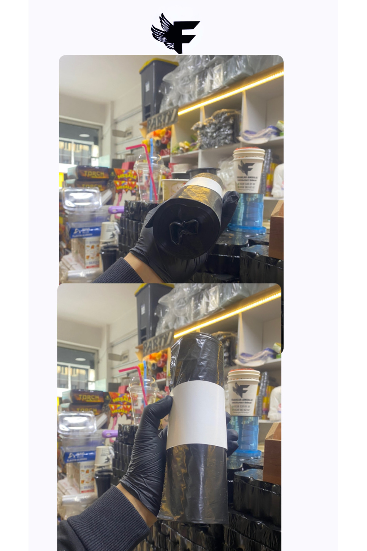 FİGANLAR-400g 10-Piece Jumbo Size Black Garbage Bag and Bag - 80x110 Roll 5