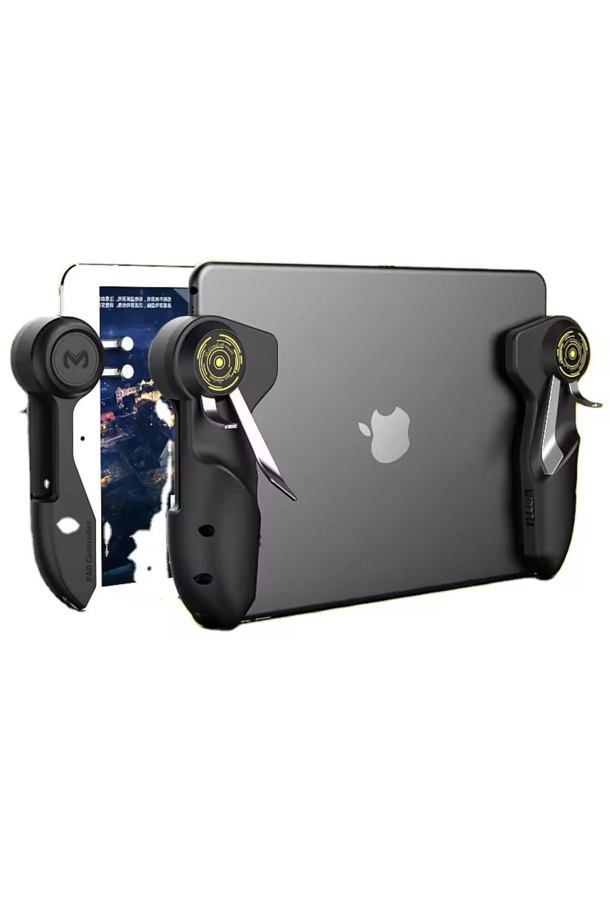 iPad Tablet için 2 Adet Oyun Joystick Tetik Kolu 6 Parmak L1R1 Pubg Mobile Ateş Tetiği Kolu Memo - 1