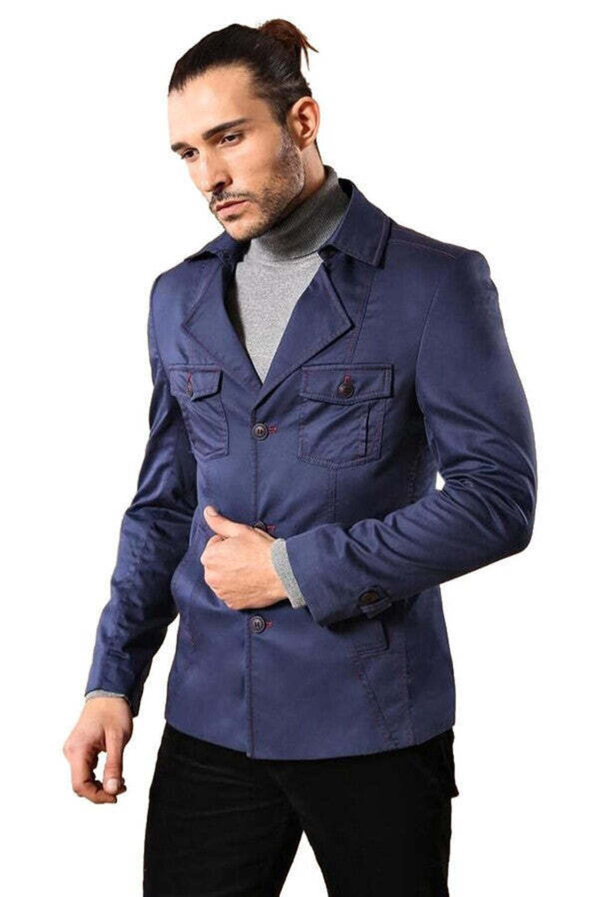 ترنچ کت مردانه ??? ???? ?? Wessi | K-3400-202044 اورجینال - تصویر 5
