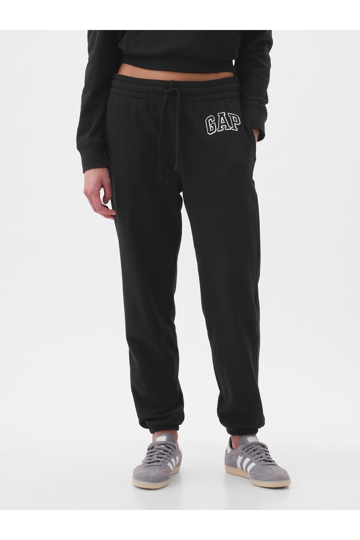 GAP Женские черные спортивные брюки Gap Logo Jogger French Terry 889527