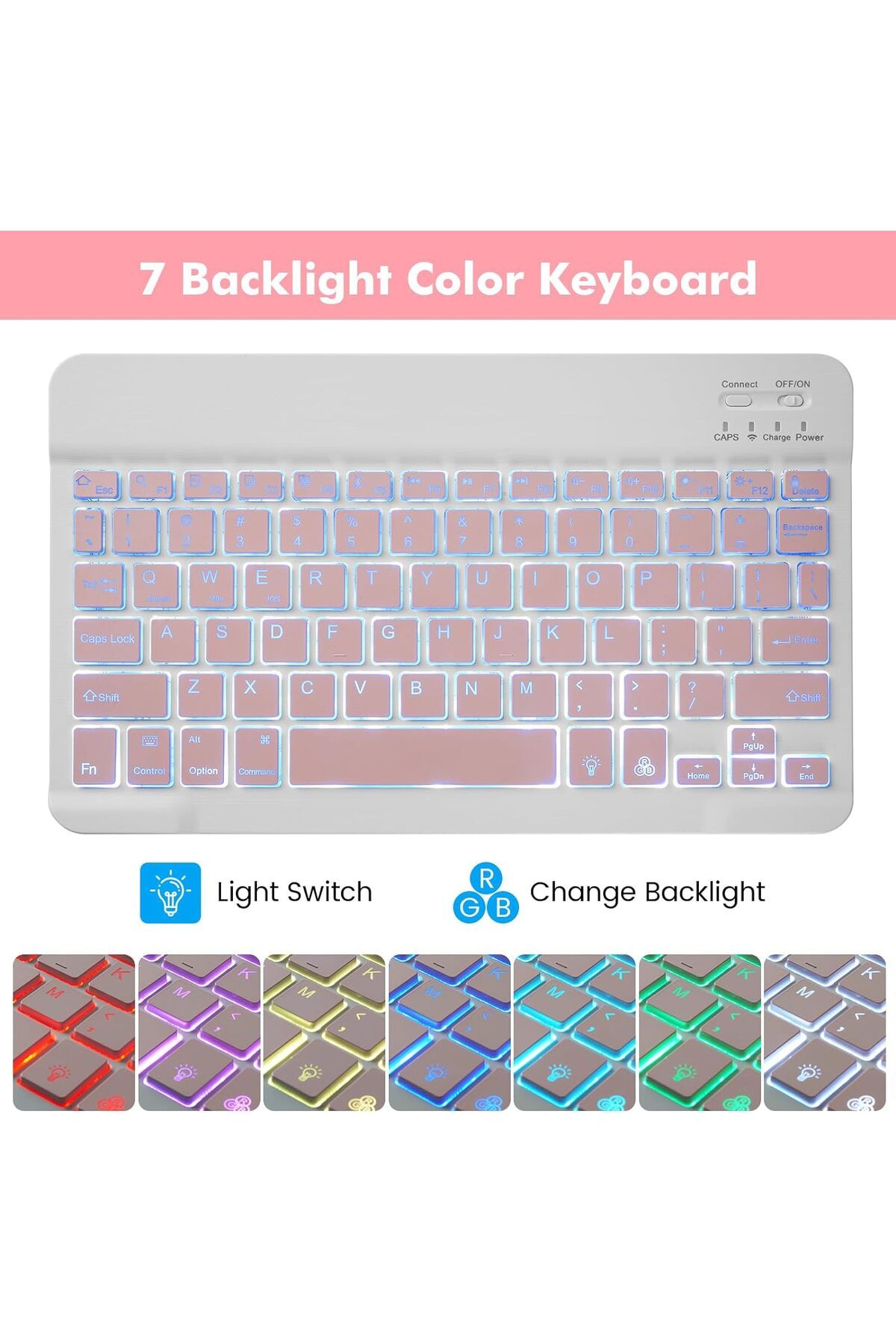 ESR-2022 iPad 10 Generation 10.9 A2696 A2757/77 Serial - RGB Illuminated Turkish Qwerty Keyboard Case 4