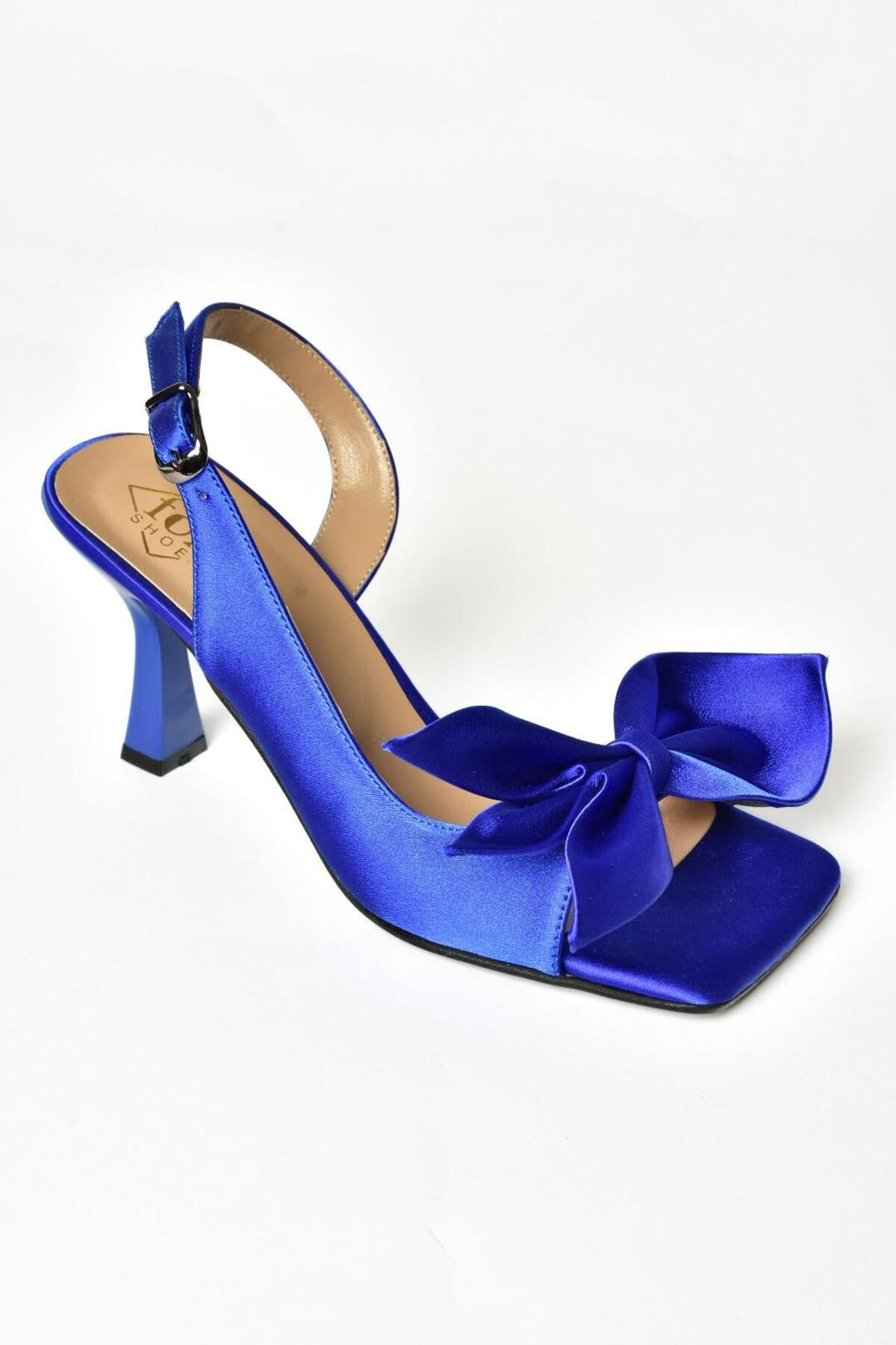 Fox Shoes-K749384904 Saks Blaue Damenschuhe mit Absatz 7