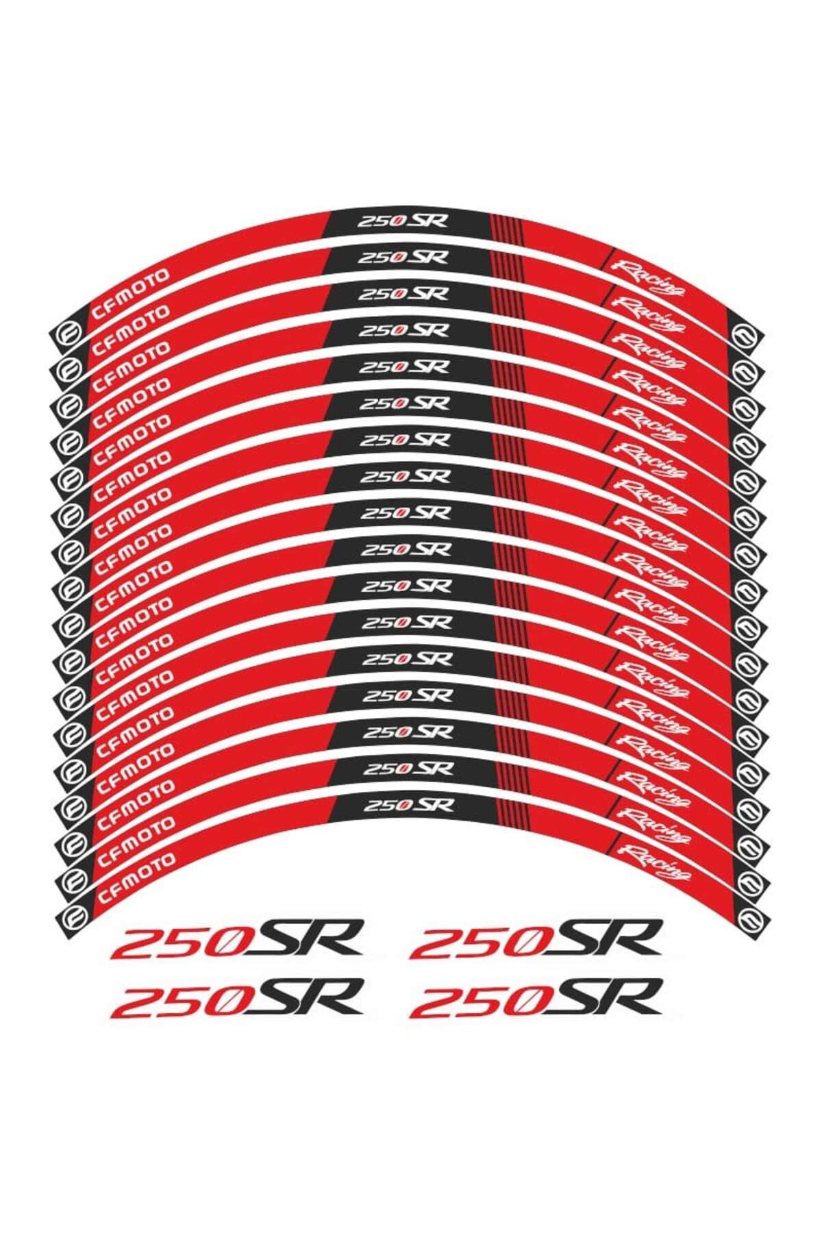 Genel Markalar Motorsiklet Jant Kaplama Sticker CF MOTO 250 SR JANT ŞERİDİ 2