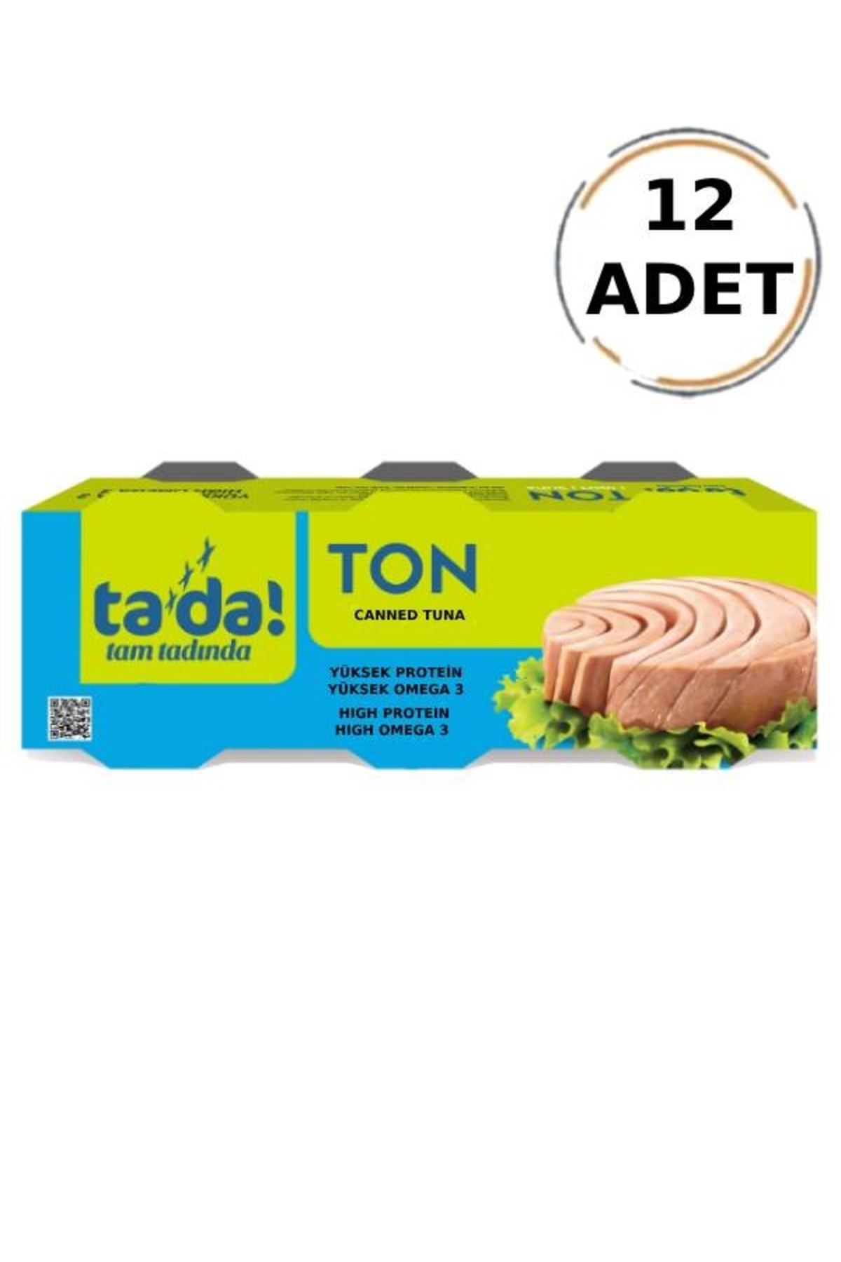 Tada Ayçiçek Yağlı Ton Balığı Konservesi 3x75 Gr (12 Adet)