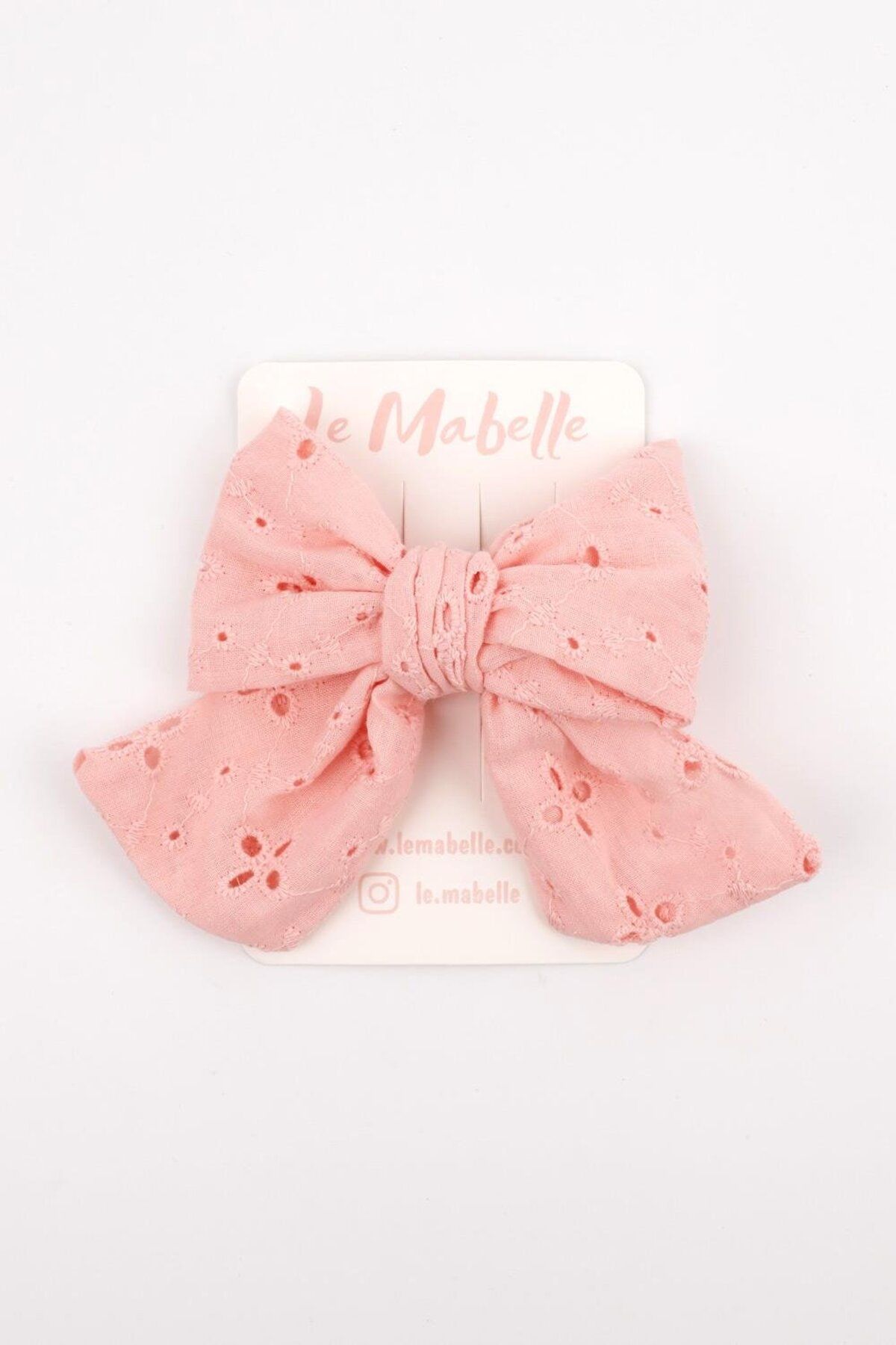 Le Mabelle Salmon Scallop Bow Girl Детская пряжка с зажимом LM1213