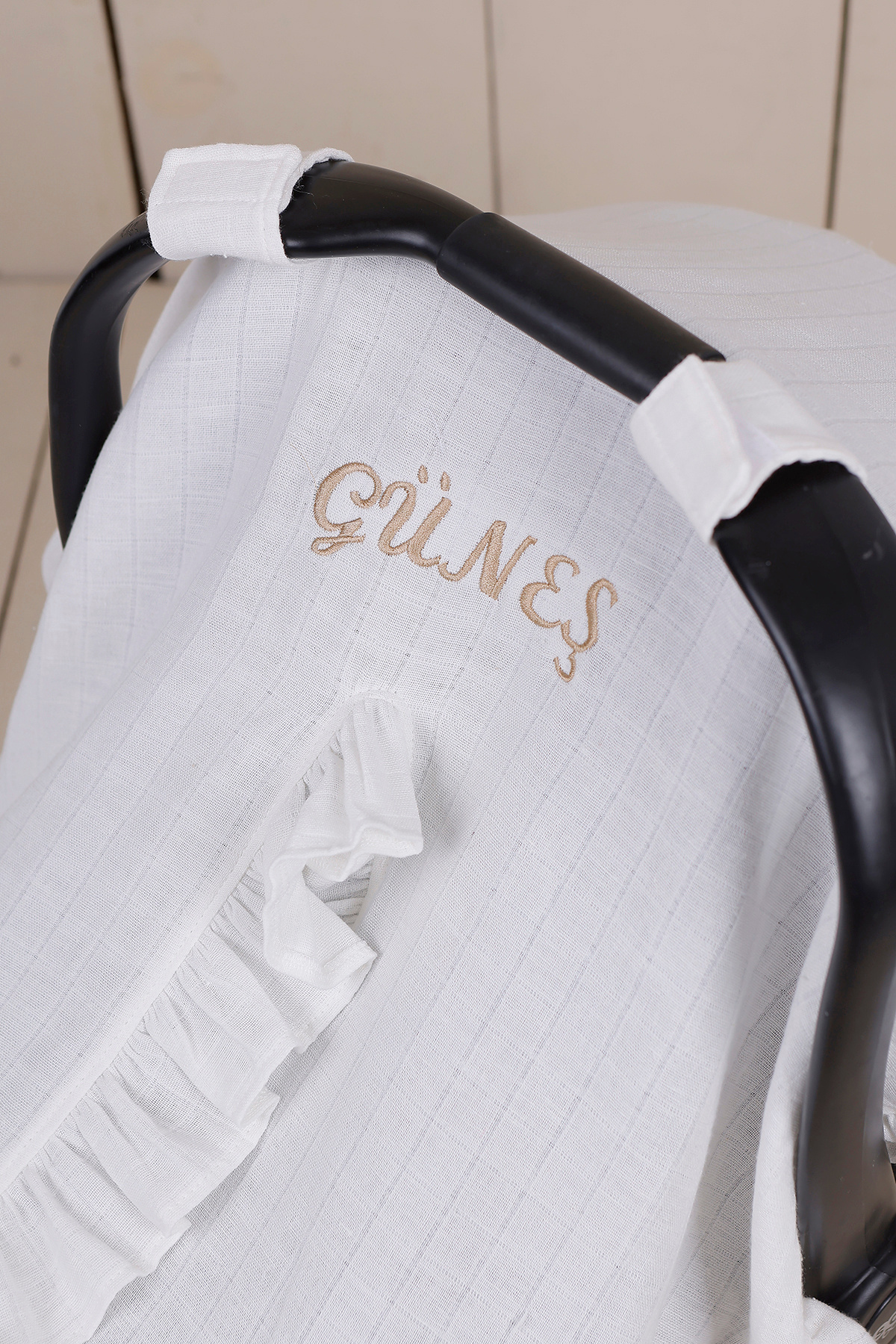 JUNİPERUS Kişiye Özel Müslin Fırfırlı Puset Örtüsü İstediğiniz İsimi Yazıyoruz fotoğrafı 4 (önizleme)