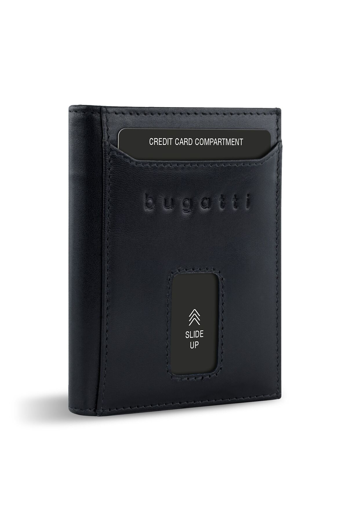 BUGATTI-8 cm RFID Schutz Leder Slim Geldbörse - Bezpečné 5