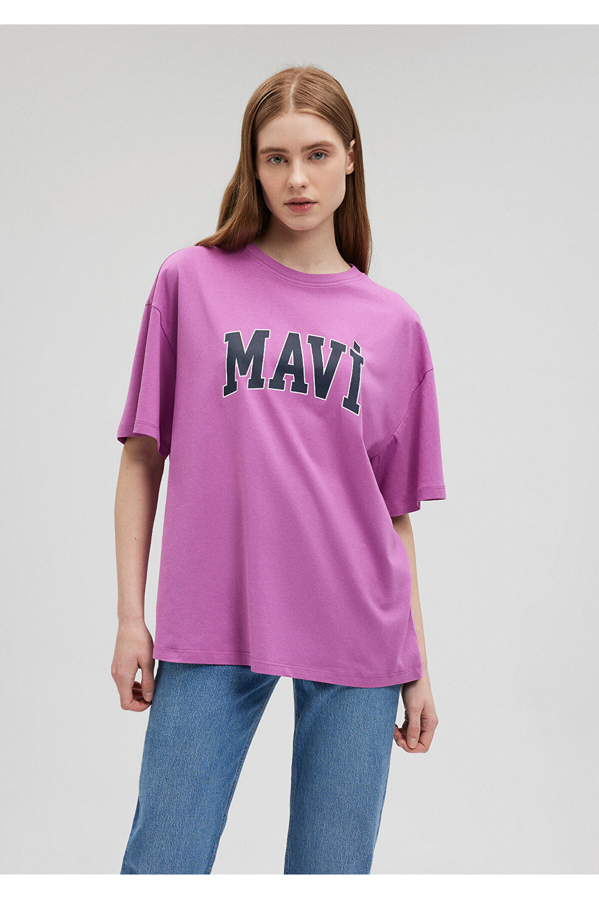Mavi Logo Tee T-shirt Uomo Basic Girocollo Cotone, Versatile E Comoda