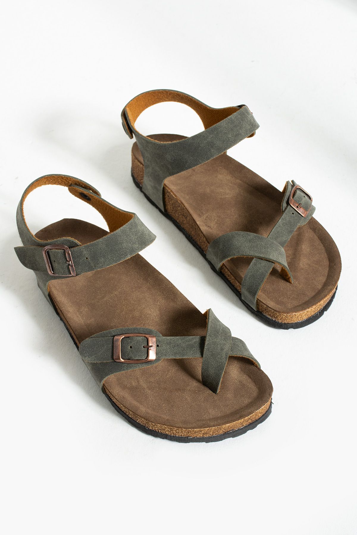 صندل زنانه خاکی star shoes | strbrkn اورجینال - تصویر 2