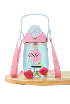 Uzspace 500ml Yeni Koleksiyon Askılı Kulplu Pipetli Tritan Çocuk Su Matarası