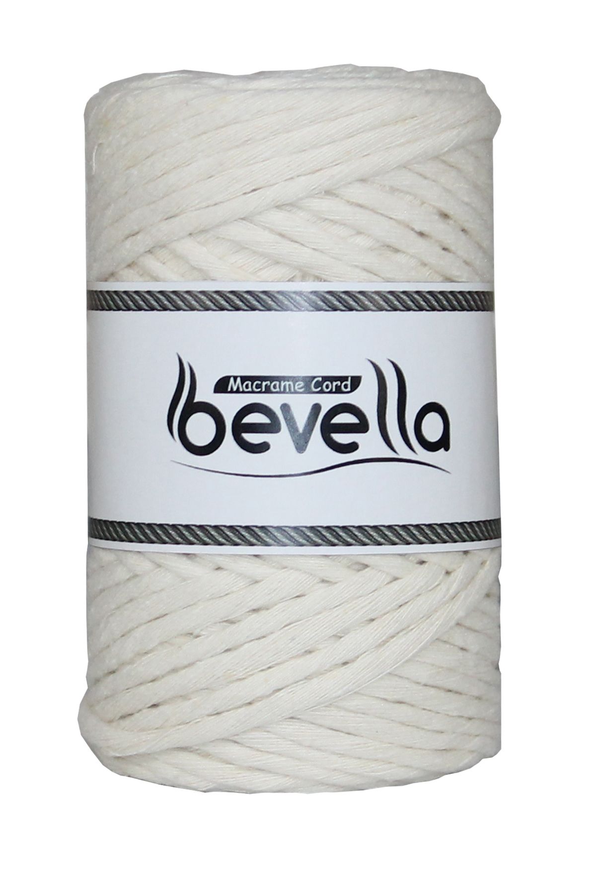 Bevella Macrame Cord-Taranan Macrame Thread 3mm Single Twist Scannable Cotton Macrame Thread Ecru 2