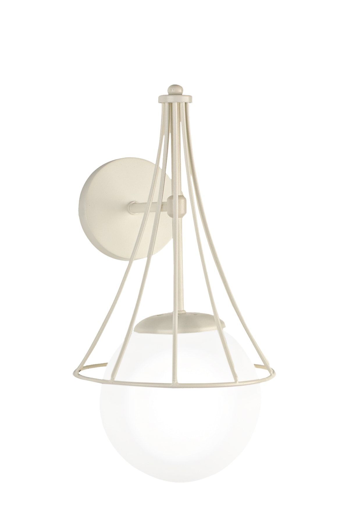 Lapis Applique White White Globe Glass