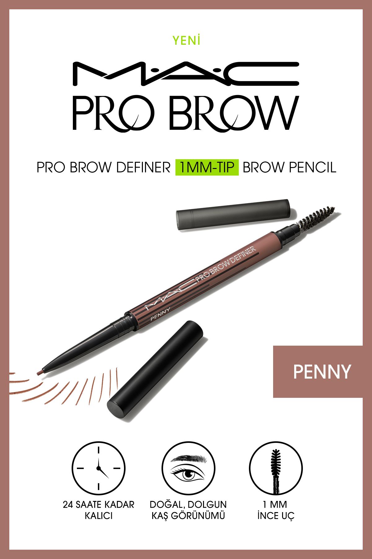 Mac M·a·c Pro Brow Definer Карандаш для бровей толщиной 1 мм – пенни 123865