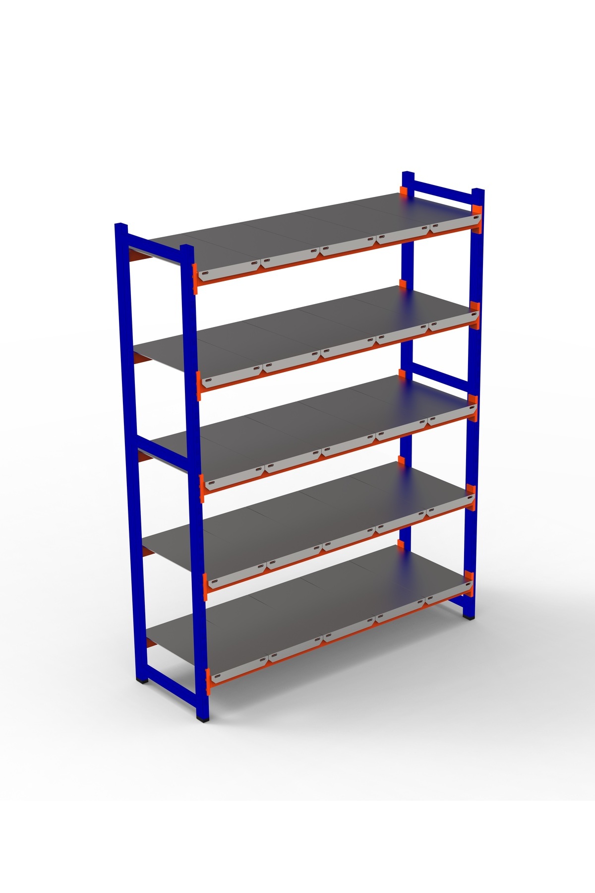 RafBurada ® 5 Katlı Duble Depo Rafı. 150300 Kg Taşıma Kapasiteli H