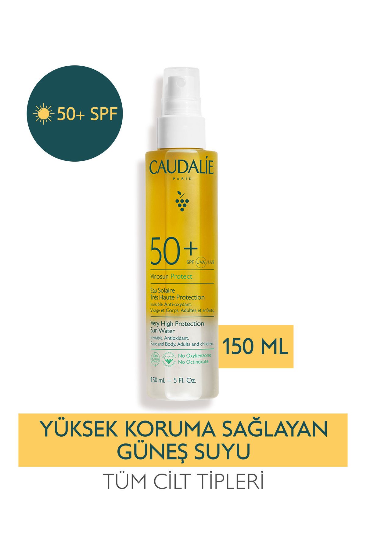 Caudalie Vinosun Солнцезащитная вода с высоким уровнем защиты SPF50+ 150 мл 402